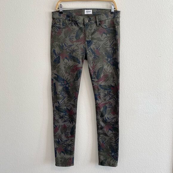 Hudson Jeans Krista Printed Super Skinny Bramble Green Jeans Pants Size 29 - Picture 4 of 14